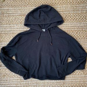 PINK Cutoff Workout Sweater w/ Slit Back M